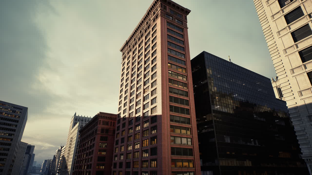 Escena urbana luminosa: arquitecto y fotógrafo capturan la luz del sol naciente en la ciudad