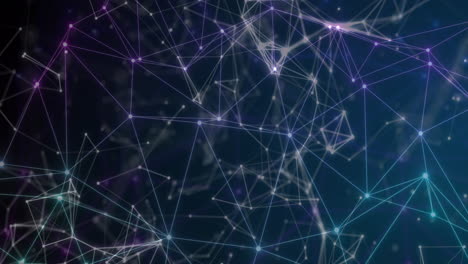 animación de la red de conexiones sobre fondo negro