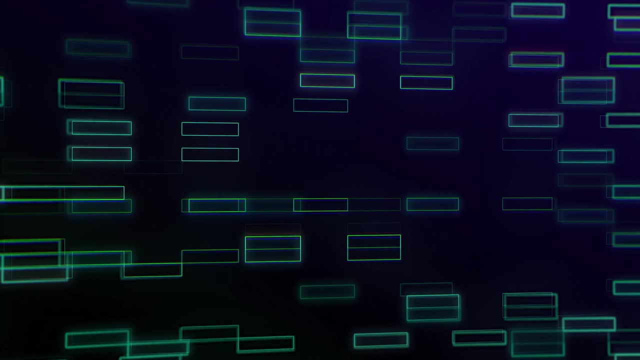 animación de rectángulos repetibles que se mueven sobre un fondo negro