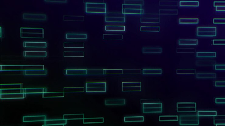 Animation of repeatable rectangles moving on black background