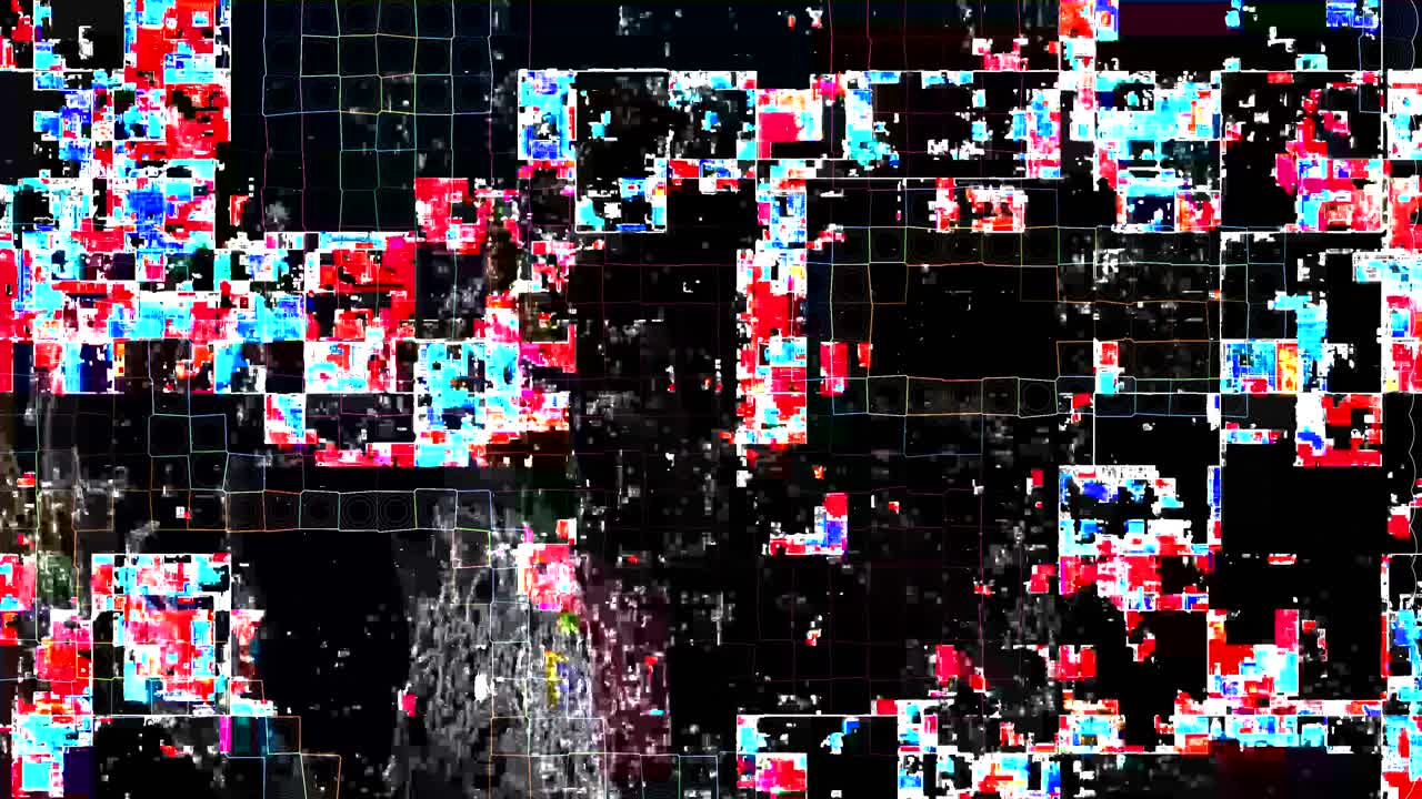 Abstract Geometric Pixelated Art