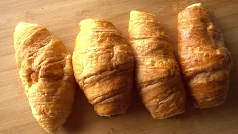 Croissant-Rotation-Background.-Food-Concept