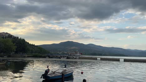 kastoria lake orestiada shore mountain landscape west macedonia greece outdoor