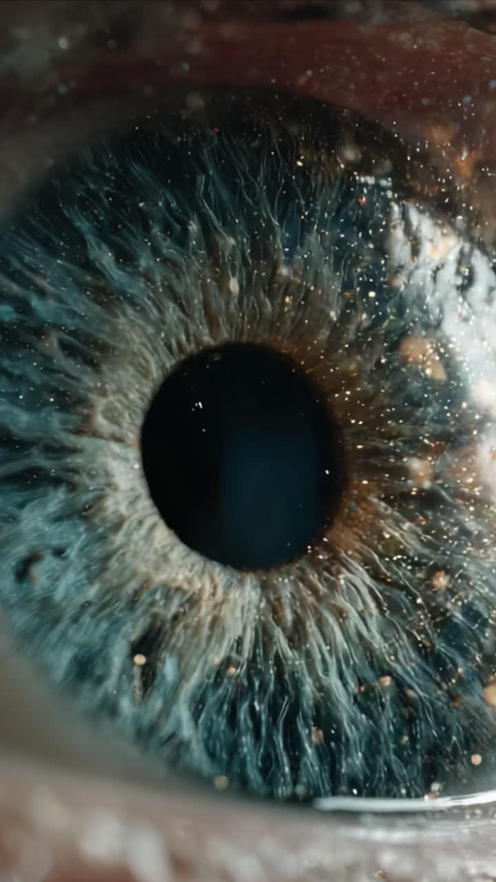 An Intimate Exploration of an Eye's Intricacies: A Close-up Dive into the Mesmerizing Patterns, Colors, and Textures Found in Human Vision