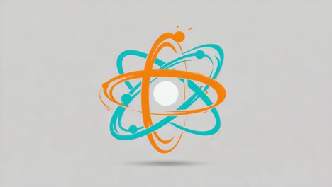 stylized abstract atom or orbital structure illustration