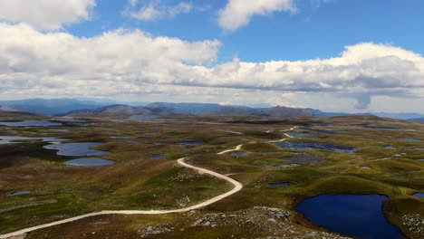 Amazing-And-Picturesque-View-Of-Lagunas-de-Alto-In-Peru---Aerial-shot