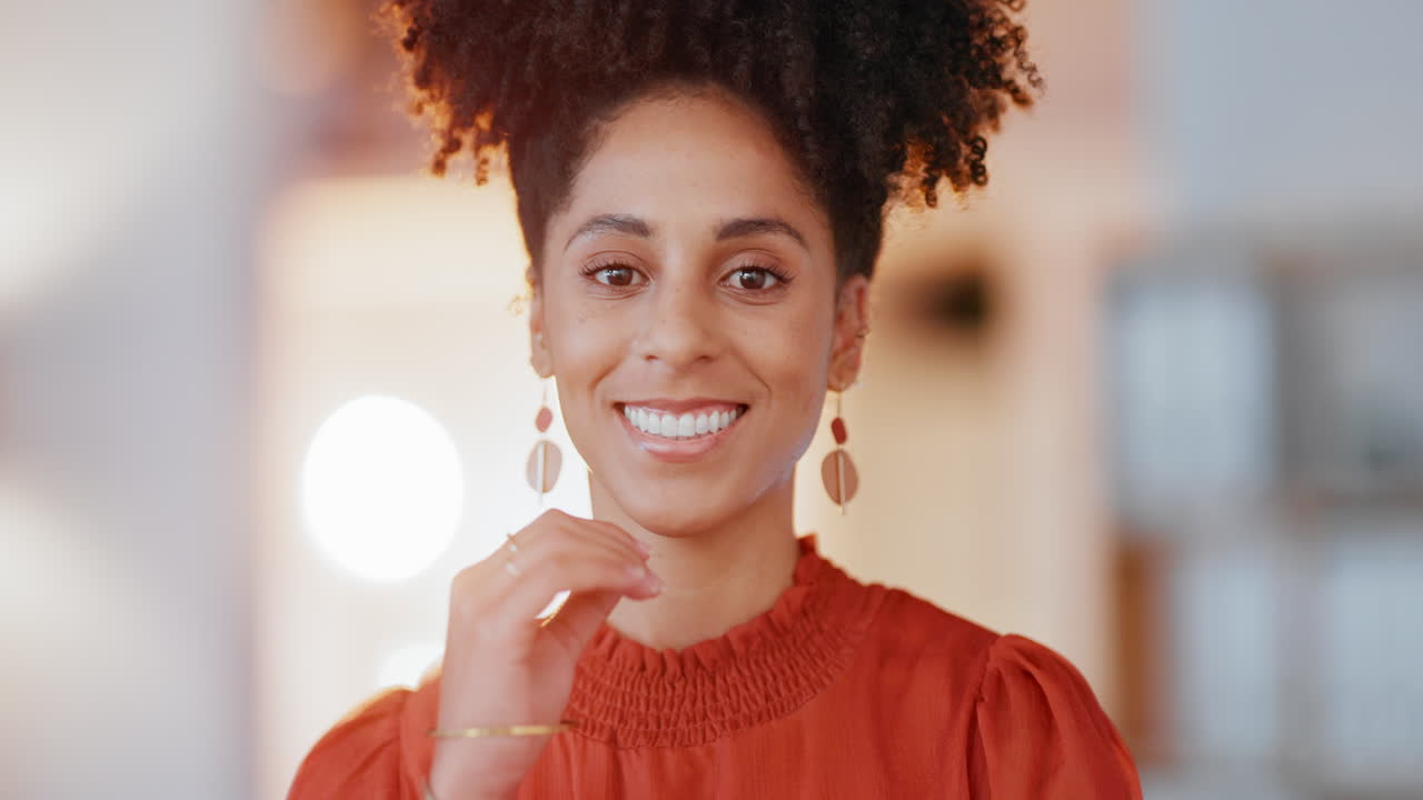 Black woman, business portrait
