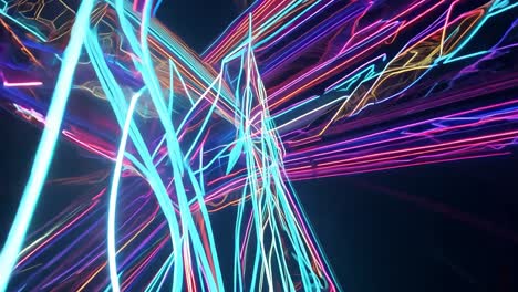 fondo de líneas de neón abstractas