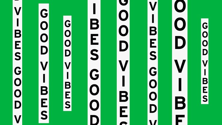 Animated Kinetic Typography Displaying Good Vibes Text