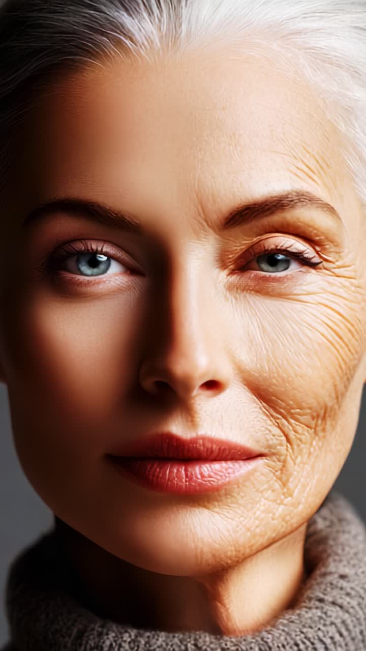 Capturing the Essence of Aging: A Portrait of Graceful Transformation in an Individual's Journey Through Time and Experience with Deep Emotional Expression