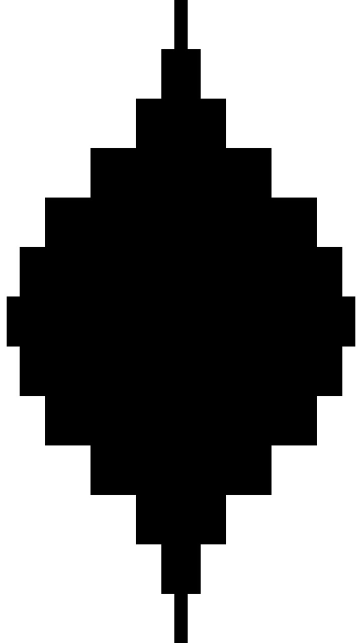 Abstract Geometric Shape Expanding and Contracting in Monochrome