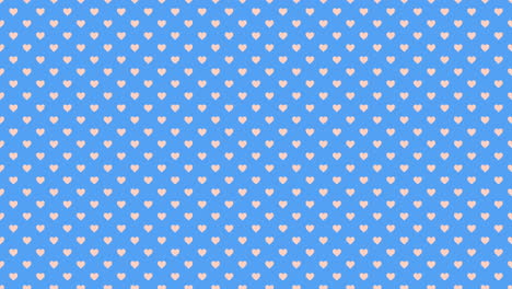 playful white hearts polka dot pattern on blue background