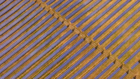 aerial view of a large solar farm