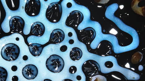 abstract blue and black liquid art