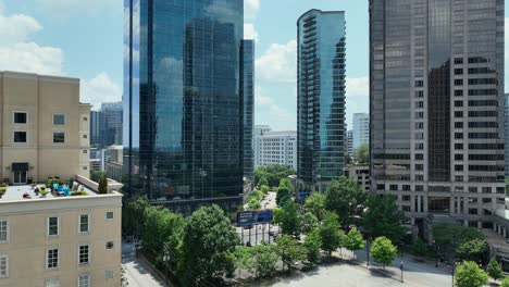 aerial view of high rises in midtown atlanta, georgia