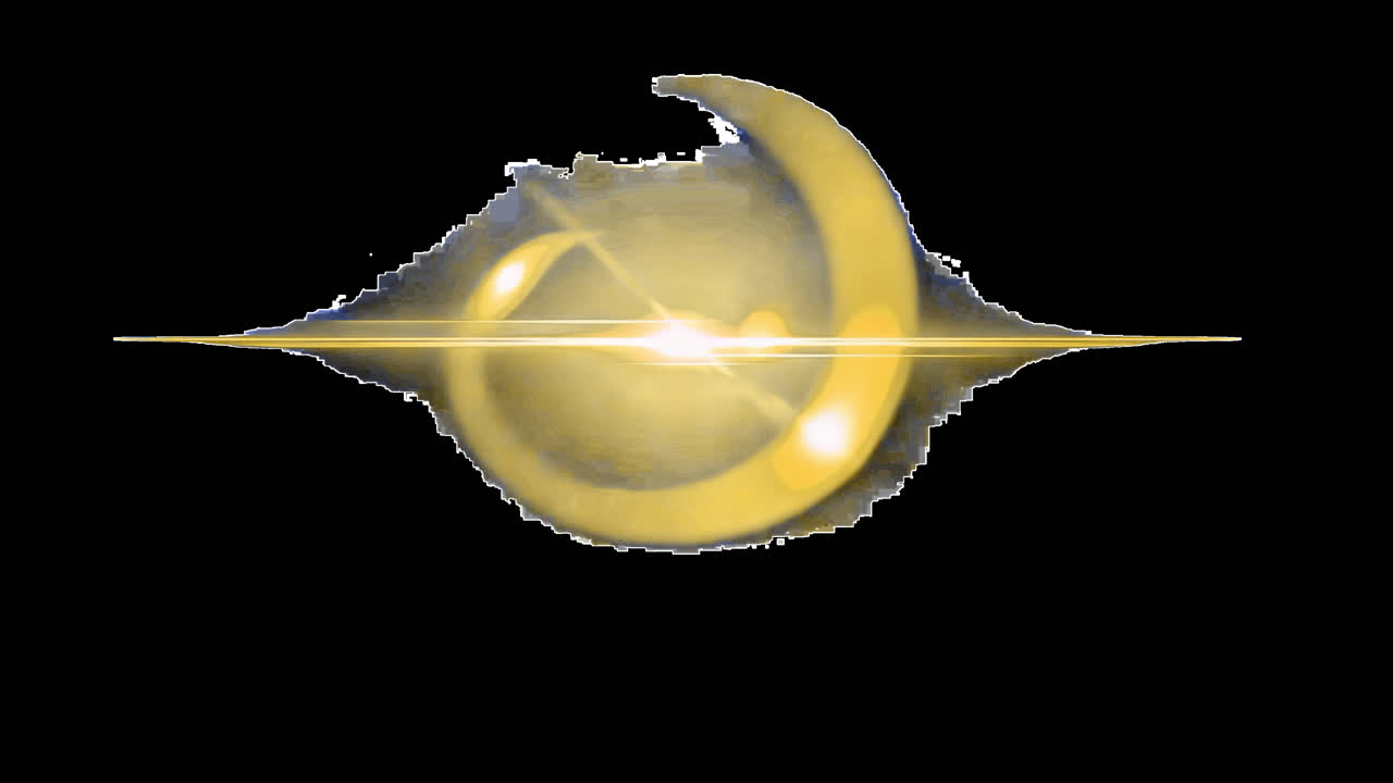 Abstract cosmic light swirl animation isolated asset, transparent 4K video, alpha channel, ProRes