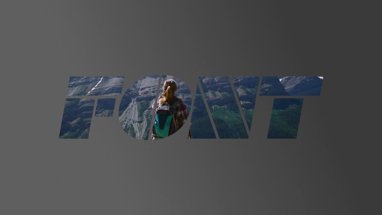 Dynamisk kinetisk typografi video med natur- og rejseoptagelser