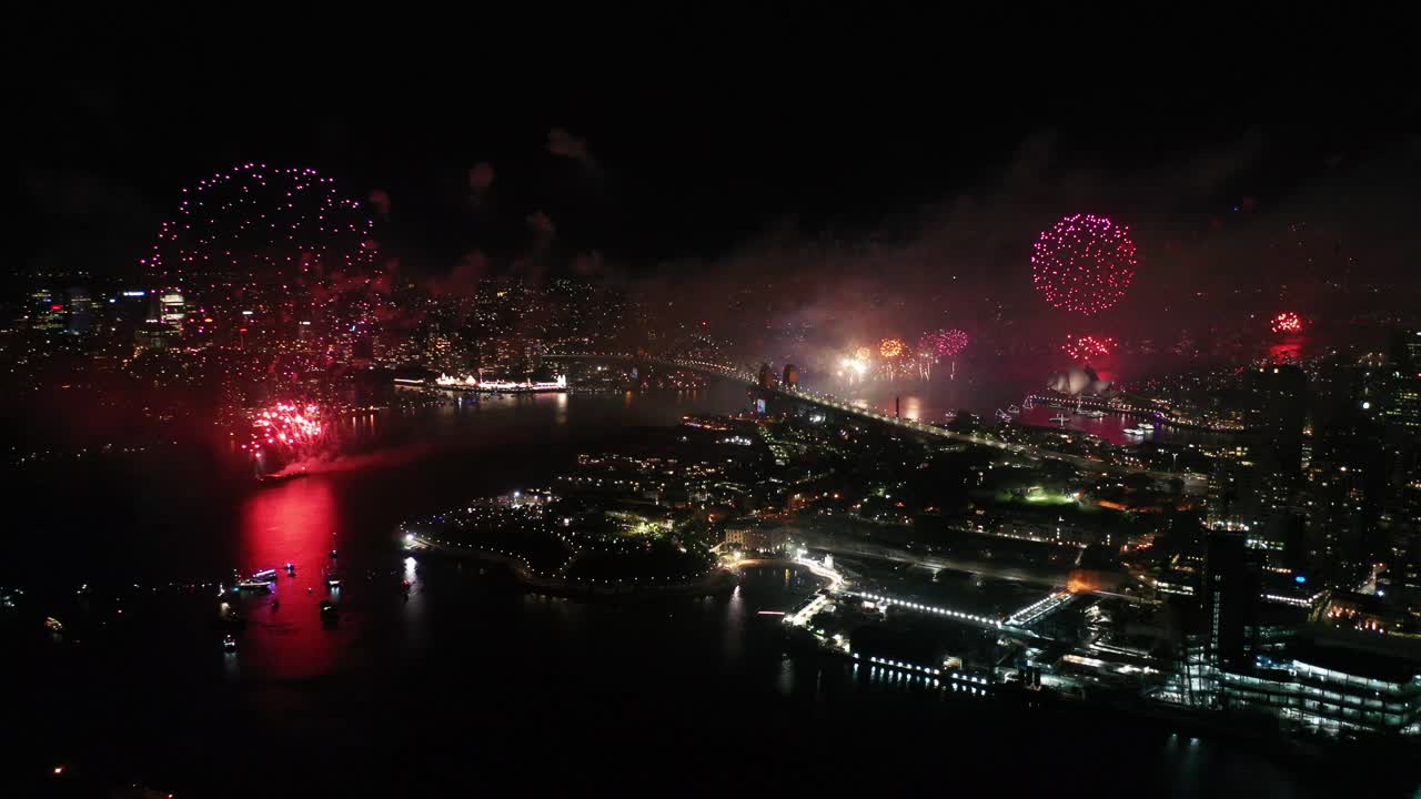 Fireworks in Sydney 2018-2019 footage with my drone
