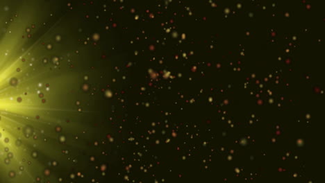 animación de puntos de luz y senderos sobre fondo negro