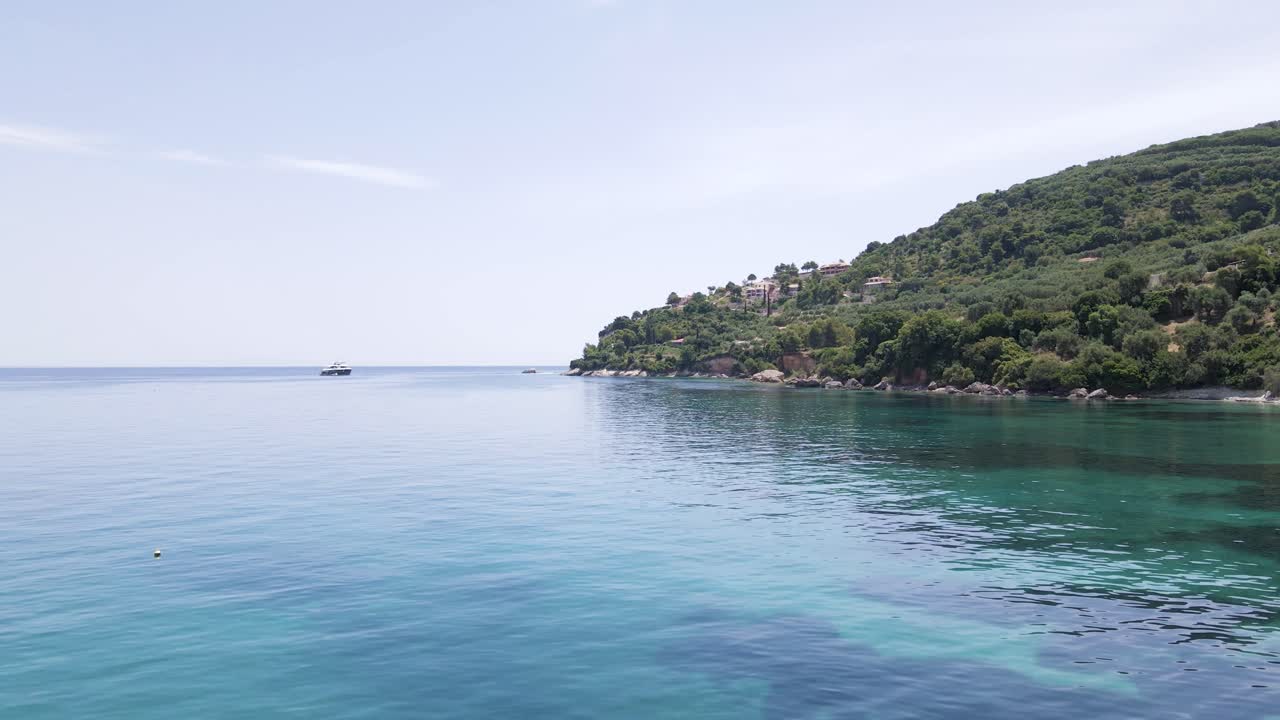Zakynthos Island water surface to aerial
