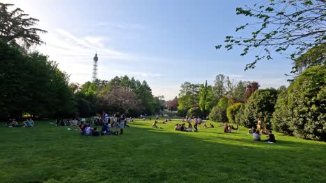 groups enjoying a sunny day outdoors