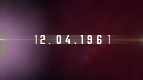 Animation closeup text with motion neon lights in galaxy 1