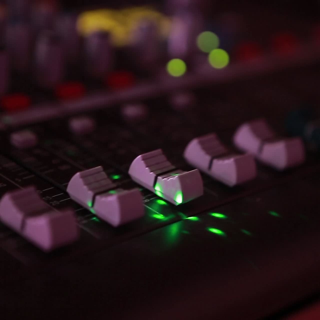 Expert Adjusting Audio Mixing Console