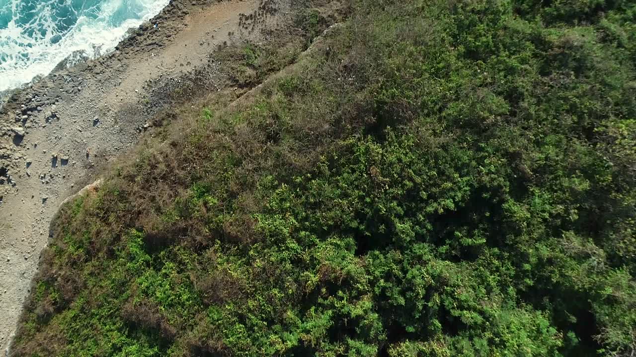 playa de najayo en republica dominicana. aéreo de arriba hacia abajo hacia adelante