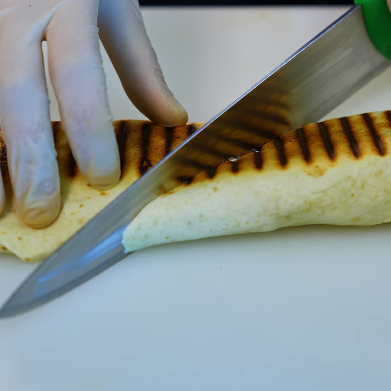 Shawarma rolled in lavash