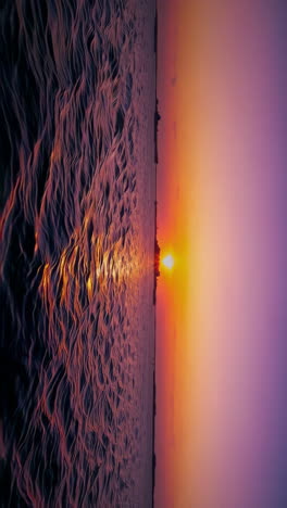 puesta de sol sobre el agua