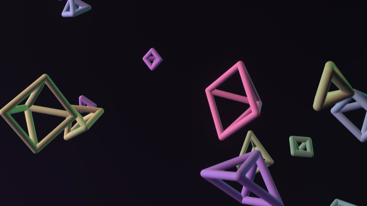 forma futurista, vuelo, animación de un objeto abstracto. fondo de concepto de tecnología dinámica.