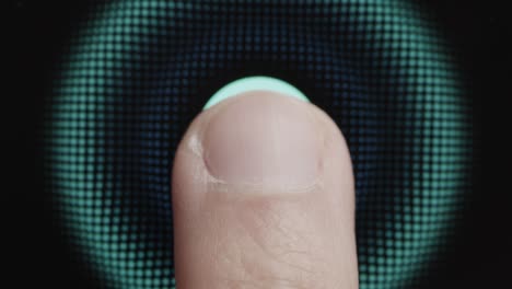 biometric fingerprint scanner in action