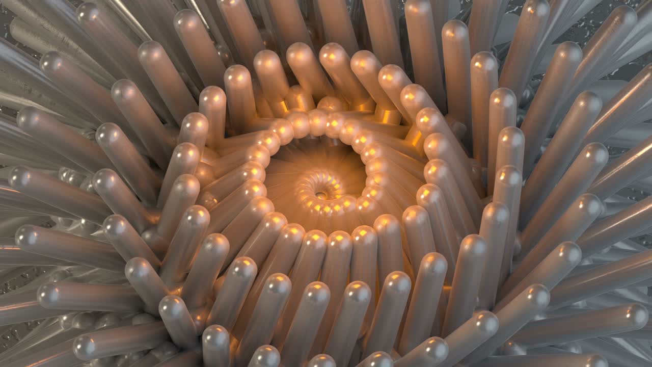 el color de la perla forma orgánica 3d hace una animación de bucle sin costuras