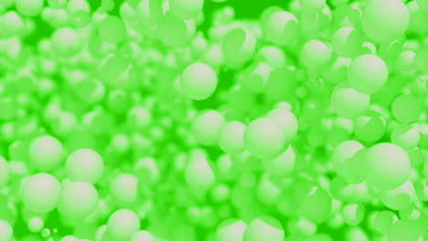 abstract 3d green spheres