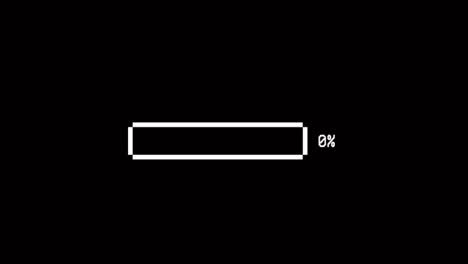 animation colorful loading bar on black background.