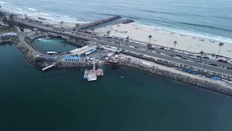 water plant carlsbad lagoon drone view