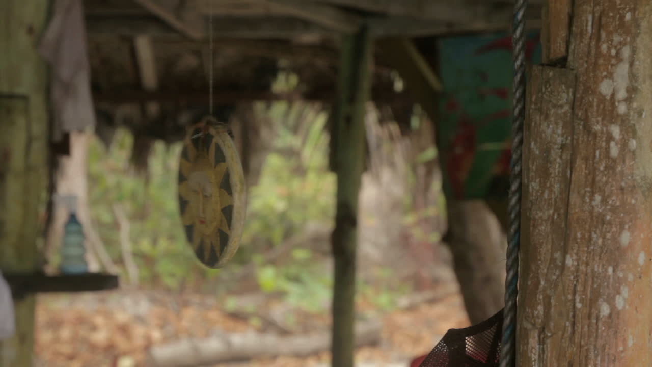 Decoration made of waste at hermit's house in the Darien Gap - Colombia