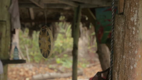 decoration made of waste at hermit's house in the darien gap - colombia