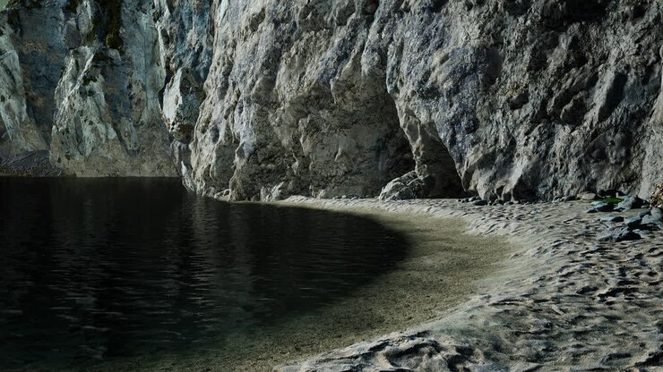 Close encounter of limestone rocks