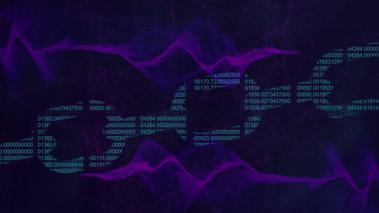 animación de la cadena de seguridad en línea y procesamiento de datos.