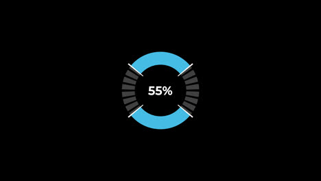 Pie-Chart-0-to-60%-Percentage-Infographics-Loading-Circle-Ring-or-Transfer,-Download-Animation-with-alpha-channel.