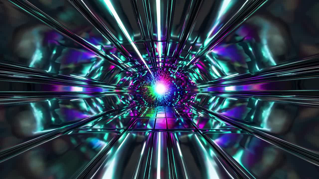 tunnel luminoso futuristico