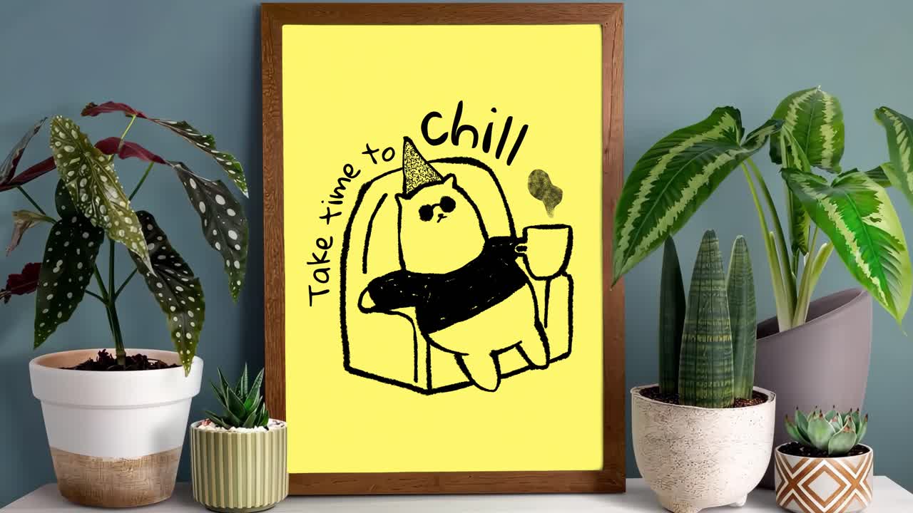 Aesthetic wooden frame live mockup animated overlay, transparent 4K video, alpha channel, ProRes