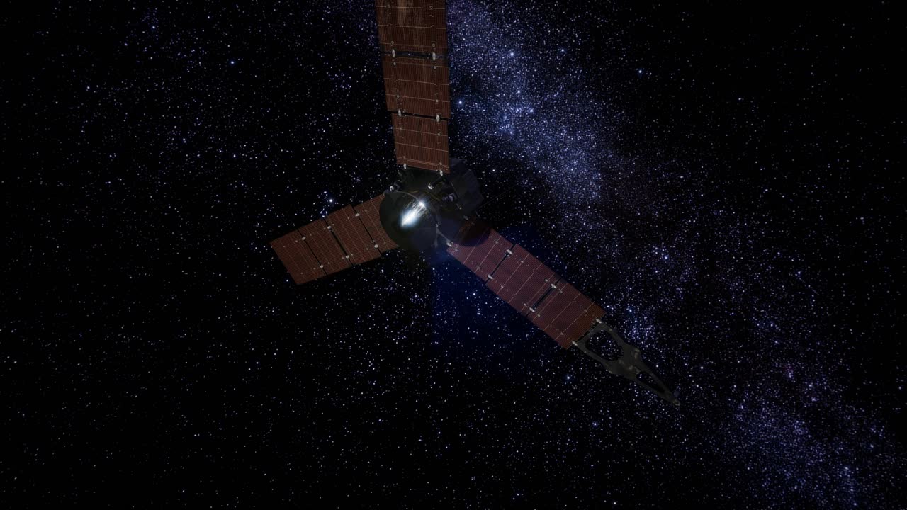 satélite de juno en órbita alrededor de júpiter