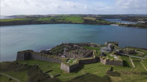 charles fort, medieval fortress ruins in ireland - tourism, aerial drone