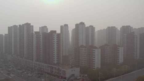 tall apartment buildings in a residential community in tianjin, china