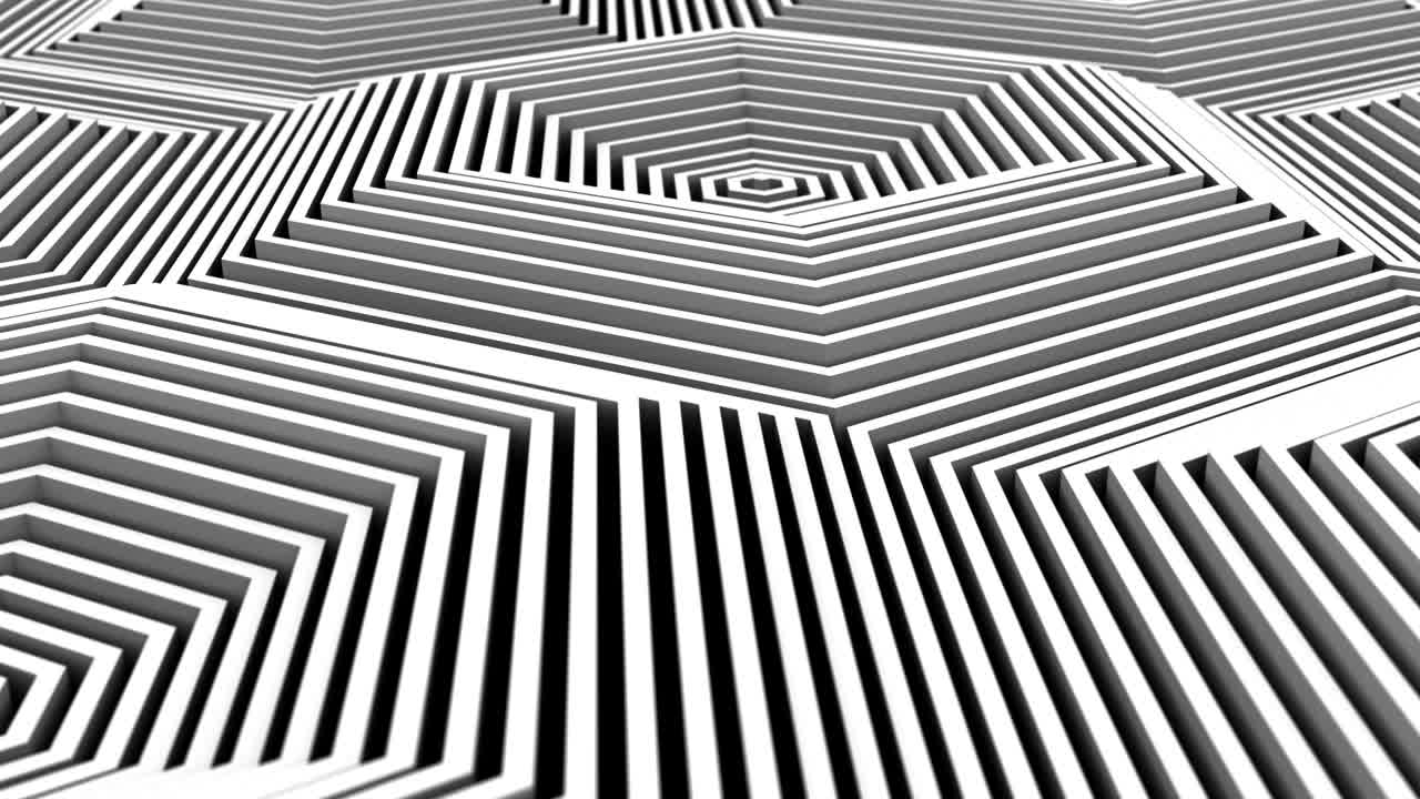 Hexagons Formed A Wave