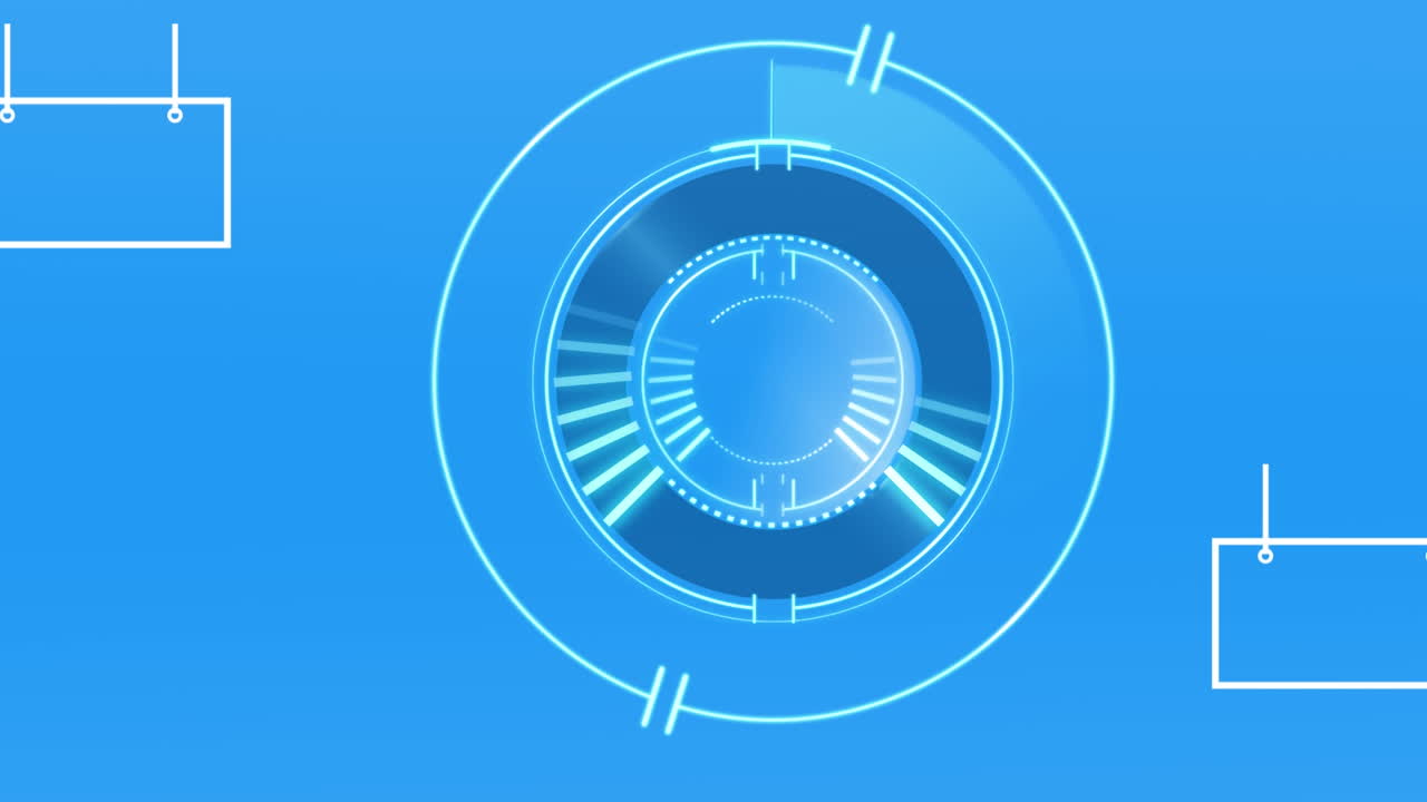 파란색 배경에  ⁇ 색 마커로 스 ⁇  스캔의 애니메이션