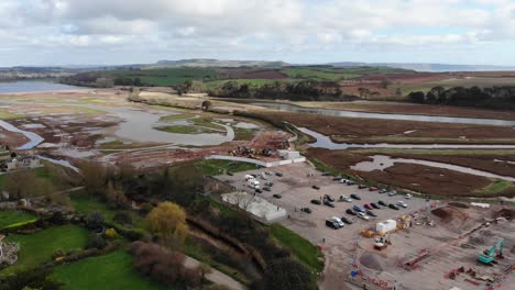 Parkplatz-Neben-Dem-Naturschutzgebiet-Otter-Estuary-Neben-Dem-Strand-Von-Budleigh-Salterton