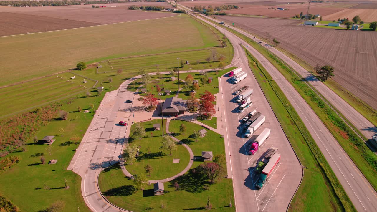 은 공중 illini 초원 휴식 정류장 북쪽으로 작물  위에